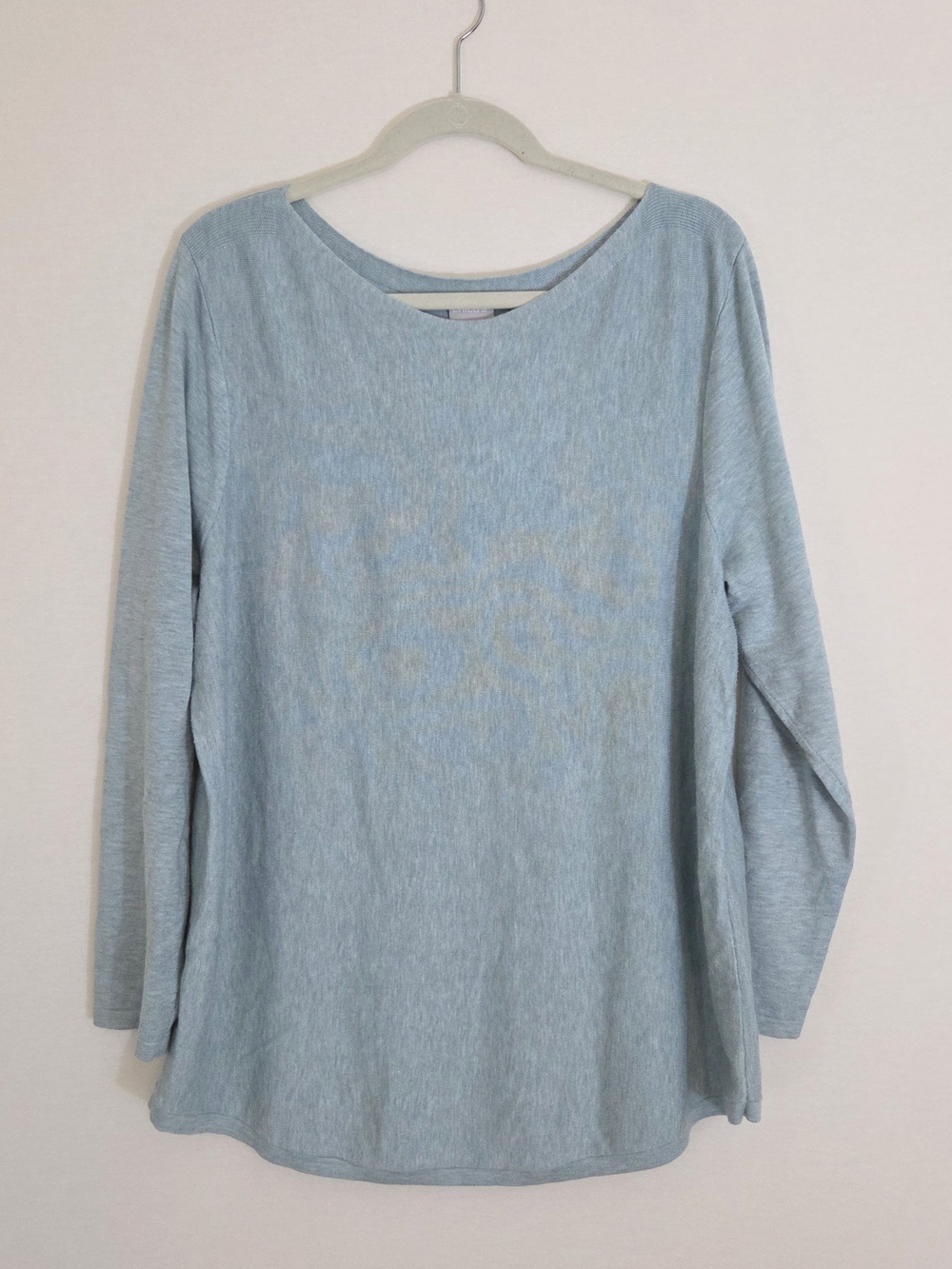 Chico's Light Blue Long Sleeve Boat Neck Sweater